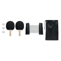 Set de tennis de table personnalisé pas cher - PING PONG Matières : bois Couleurs : noir 2