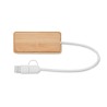Hub USB 3 Ports Éco-responsable en Bambou Personnalisé - HUBBAM Matières : bambou Couleurs : bois personnalisable avec votre log
