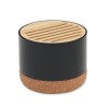 Haut-parleur Éco-responsable Personnalisé en Liège et Alu - RUMBA Matières : aluminium Couleurs : noir