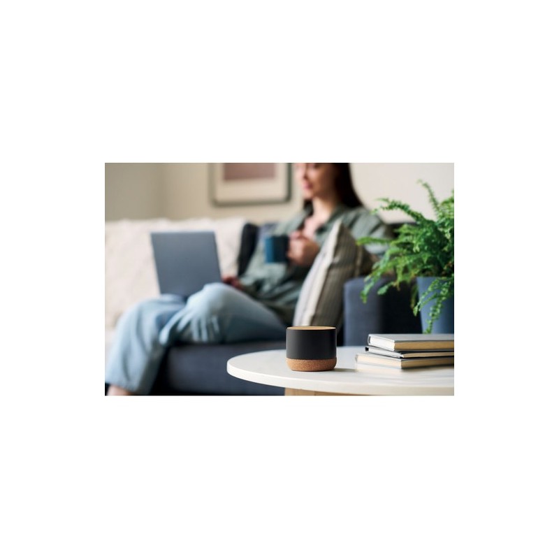 Haut-parleur en liège et alu RUMBA : Écologique et Stylé