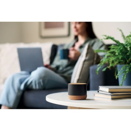 Haut-parleur en liège et alu RUMBA : Écologique et Stylé