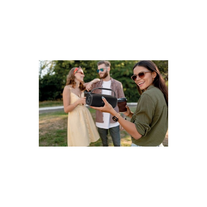 Haut-parleur Étanche Personnalisé 2x10W - NOTAMUSIC Matières : ABS Couleurs : noir cadeau collaborateur premium
