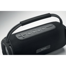 Haut-parleur Étanche Personnalisé 2x10W - NOTAMUSIC Matières : ABS Couleurs : noir accessoire événementiel unique