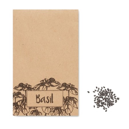 Graines personnalisées de basilic - BASILOP Matières : papier Couleurs : beige
