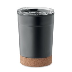 Gobelet isotherme personnalisable double paroi 300ml - NOMU Matières : acier inoxydable Couleurs : noir