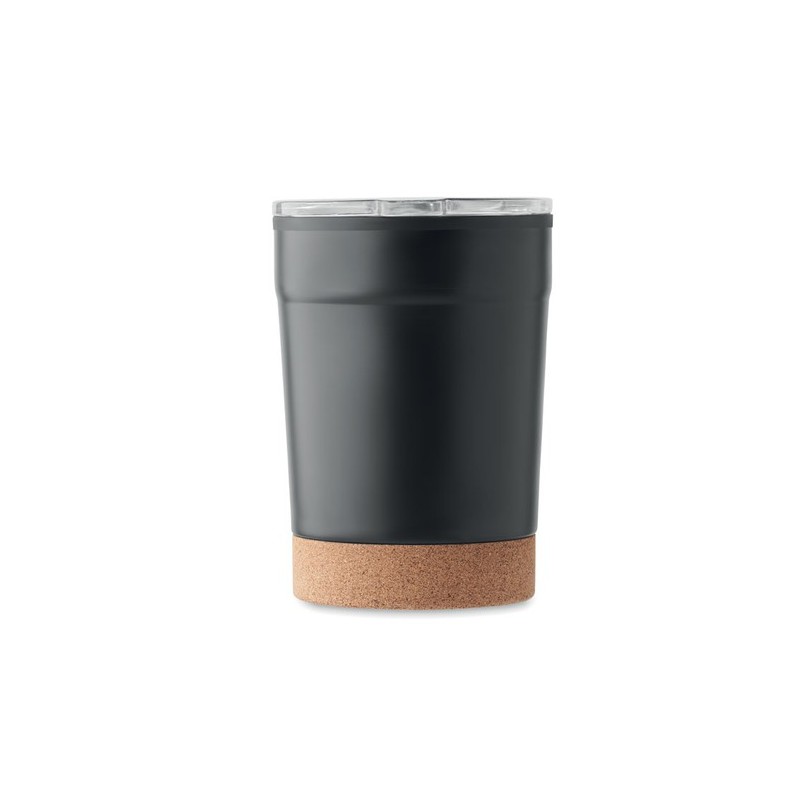 Gobelet isotherme personnalisable double paroi 300ml - NOMU Matières : acier inoxydable Couleurs : noir marquage laser ultra pré