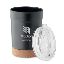 Gobelet isotherme personnalisable double paroi 300ml - NOMU Matières : acier inoxydable Couleurs : noir accessoire événementiel 