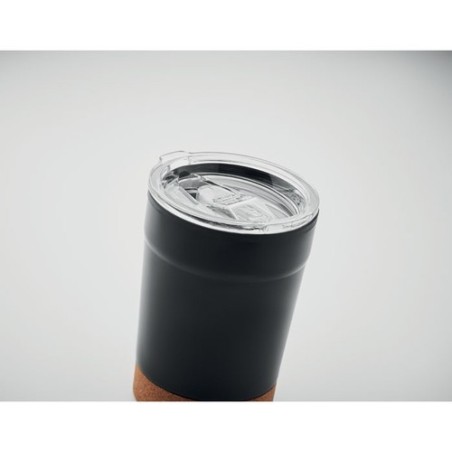 Gobelet isotherme personnalisable double paroi 300ml - NOMU Matières : acier inoxydable Couleurs : noir cadeau client original