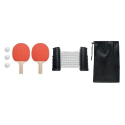 Set de tennis de table personnalisé pas cher - PING PONG Matières : bois Couleurs : noir cadeau entreprise pas cher