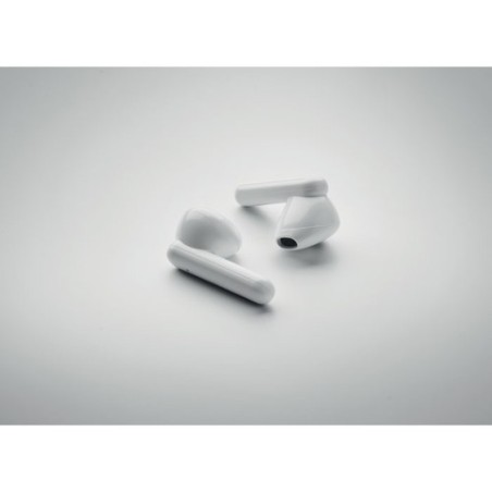 Écouteurs TWS Personnalisés au Design Chic et Son de Qualité - SONORA Matières : ABS Couleurs : blanc marquage laser ultra préci
