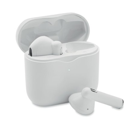 Écouteurs TWS de qualité personnalisés avec base de charge - ORETA Matières : ABS Couleurs : blanc