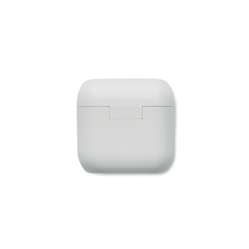 Écouteurs TWS de qualité personnalisés avec base de charge - ORETA Matières : ABS Couleurs : blanc personnalisable avec votre lo