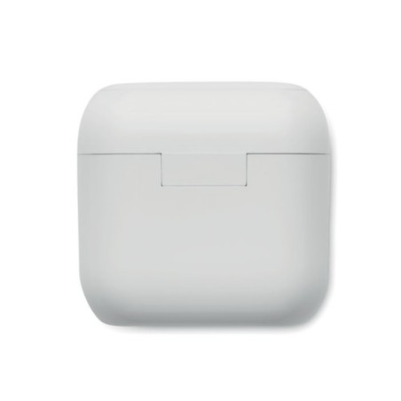 Écouteurs TWS de qualité personnalisés avec base de charge - ORETA Matières : ABS Couleurs : blanc personnalisable avec votre lo