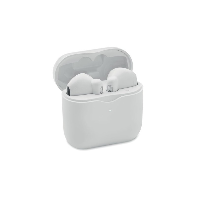 Écouteurs TWS de qualité personnalisés avec base de charge - ORETA Matières : ABS Couleurs : blanc cadeau entreprise pas cher