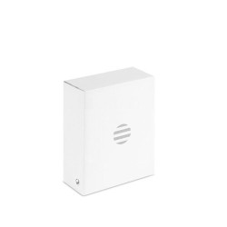 Écouteurs TWS de qualité personnalisés avec base de charge - ORETA Matières : ABS Couleurs : blanc marquage laser ultra précis