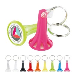 Porte-clés transparent personnalisé avec jeton (anneau 25 mm) - Idéal pour étiquettes