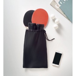 Set de tennis de table personnalisé pas cher - PING PONG Matières : bois Couleurs : noir marquage laser ultra précis