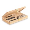 Jeu d'outils personnalisables 20 pièces GALLAWAY Matières : bambou Couleurs : bois