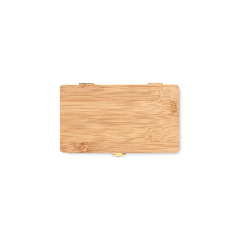 Jeu d'outils 20 pièces GALLAWAY en mallette en bambou Personnalisé