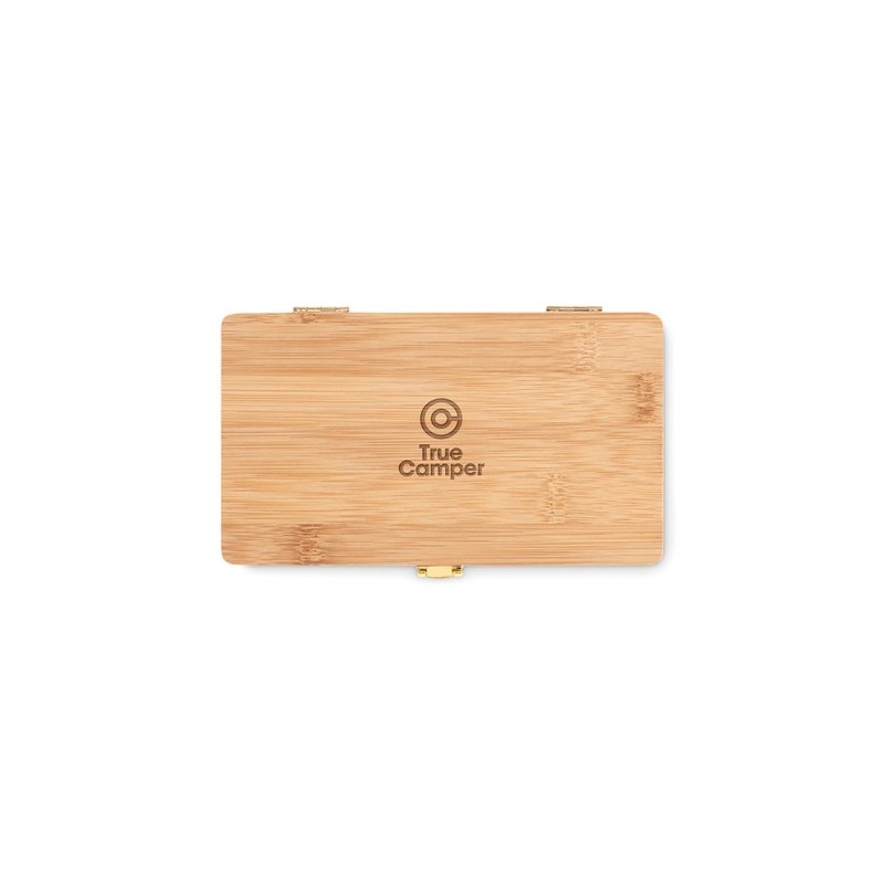 Jeu d'outils 20 pièces GALLAWAY en mallette en bambou Personnalisé