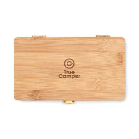 Jeu d'outils 20 pièces GALLAWAY en mallette en bambou Personnalisé