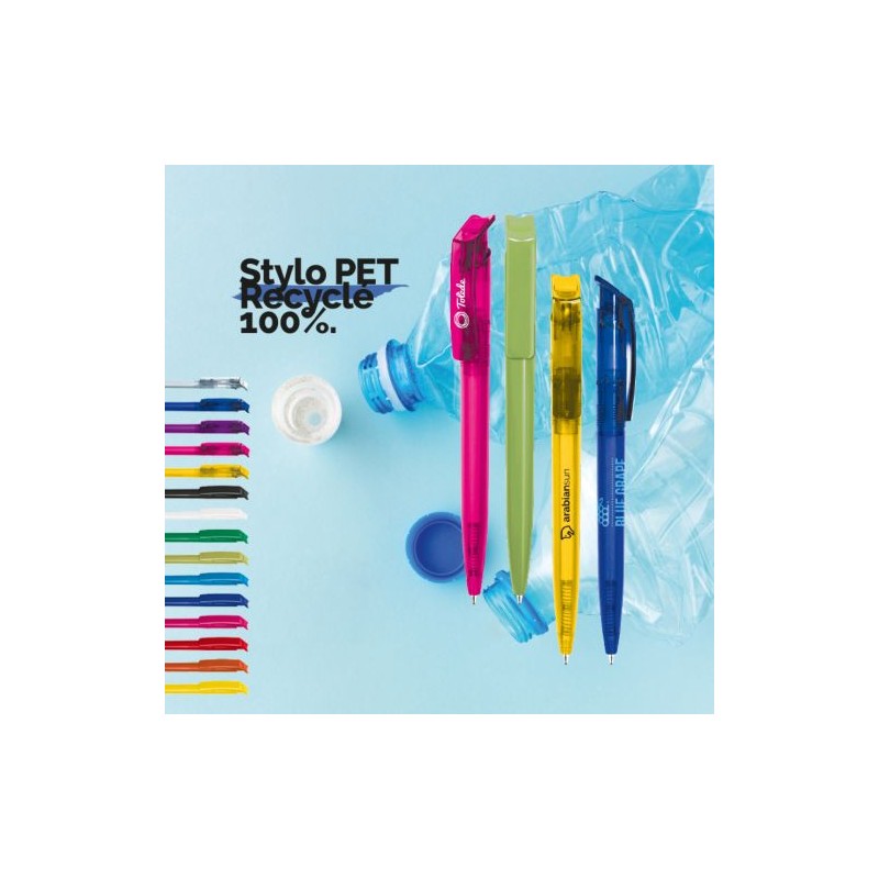 Stylo Bille Écologique en rPET - Écriture Fluide