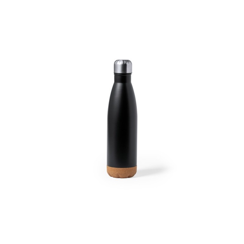 Bidon Personnalisable 750 ml Éco-responsable Kraten Matières : liège Couleurs : argenté objet promo petit budget