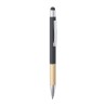 Stylet bille élégant personnalisé multifonction pas cher - Zabox Matières : bambou Couleurs : bleu marine goodies personnalisé e