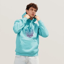 Sweat-Shirt Éco-responsable Unisex à Capuche Personnalisé CONDOR Matières : coton Taille textile : S Couleurs : bleu piscine obj