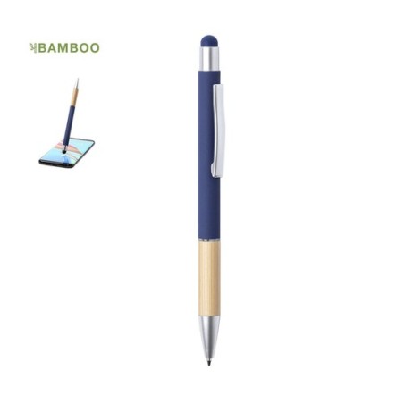Stylet bille élégant personnalisé multifonction pas cher - Zabox Matières : bambou Couleurs : rouge personnalisation rapide en F