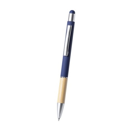 Stylet bille élégant personnalisé multifonction pas cher - Zabox Matières : bambou Couleurs : rouge impression logo haute qualit