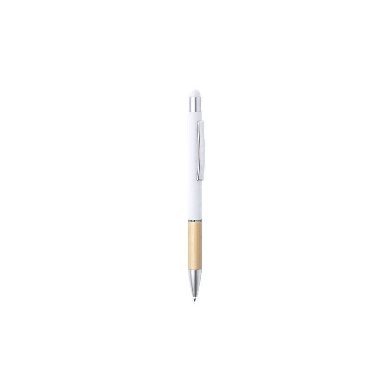 Stylet bille élégant personnalisé multifonction pas cher - Zabox Matières : bambou Couleurs : rouge personnalisation rapide en F