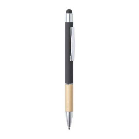 Stylet bille élégant personnalisé multifonction pas cher - Zabox Matières : bambou Couleurs : rouge personnalisation sur mesure