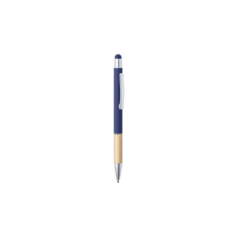 Stylet bille élégant personnalisé multifonction pas cher - Zabox Matières : bambou Couleurs : rouge marquage laser ultra précis