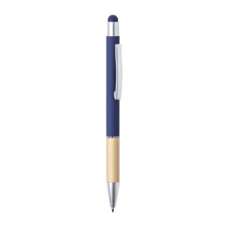 Stylet bille élégant personnalisé multifonction pas cher - Zabox Matières : bambou Couleurs : rouge marquage laser ultra précis