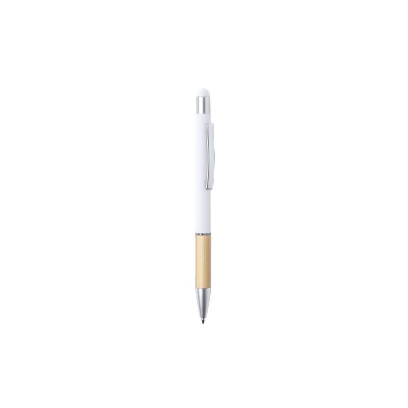 Stylet bille élégant personnalisé multifonction pas cher - Zabox Matières : bambou Couleurs : rouge goodies publicitaire événeme