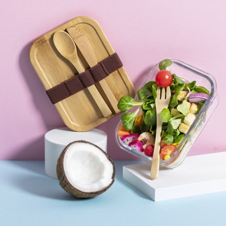 Gamelle Personnalisée Boîte à Déjeuner Bejar Matières : bambou goodies publicitaire événementiel