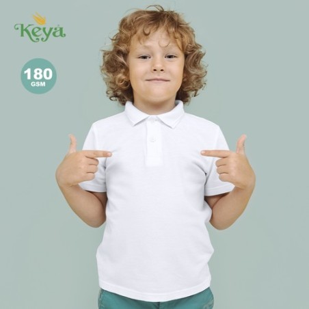 Polo Blanc Enfant YPS180 "keya" Matières : coton Taille textile : S Couleurs : blanc livraison express 24h 48h
