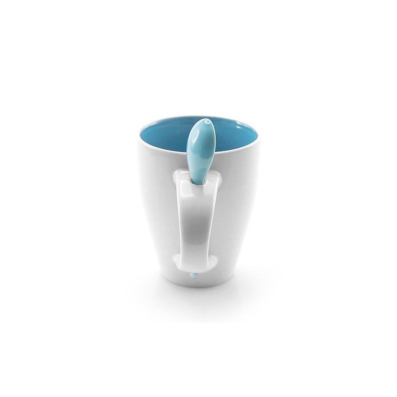 Tasse en céramique personnalisée Cotes Matières : céramique Couleurs : bleu impression haute définition
