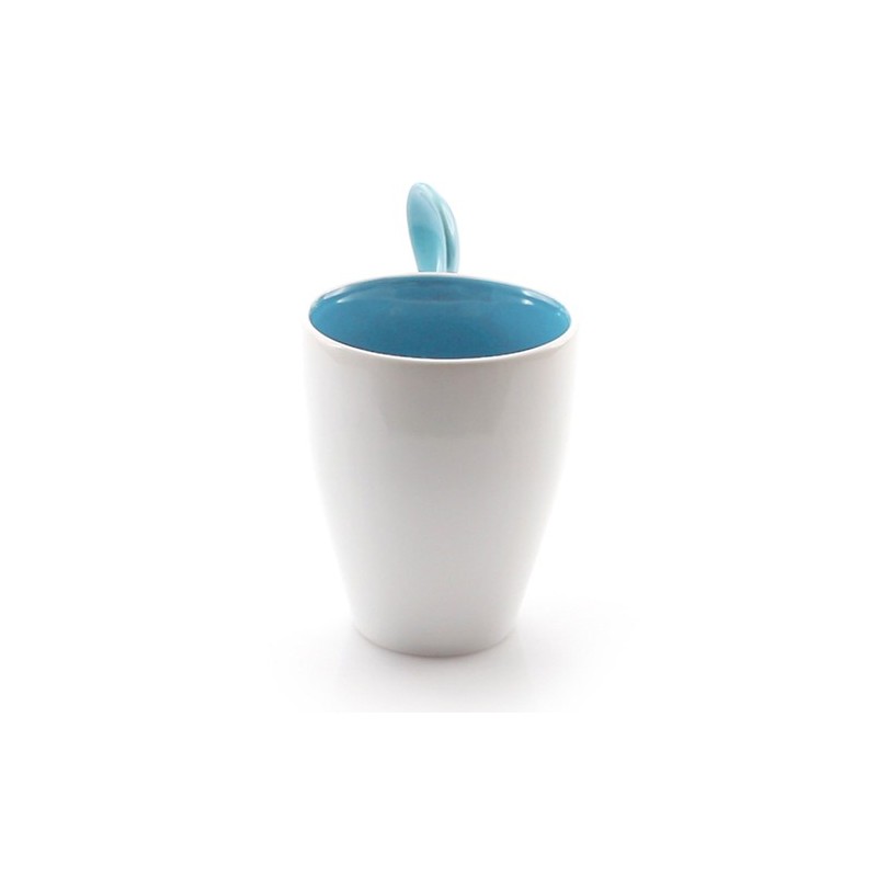 Tasse en céramique personnalisée Cotes Matières : céramique Couleurs : bleu goodies entreprise design