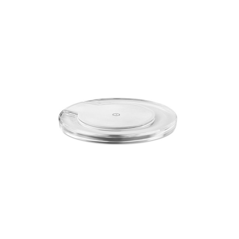 Chargeur sans fil rond  et efficace UVE CHARGING Matières : polystyrène (PS) Couleurs : blanc cadeau entreprise pas cher