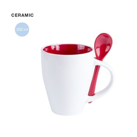 Tasse en céramique personnalisée Cotes Matières : céramique Couleurs : rouge livraison express 24h 48h