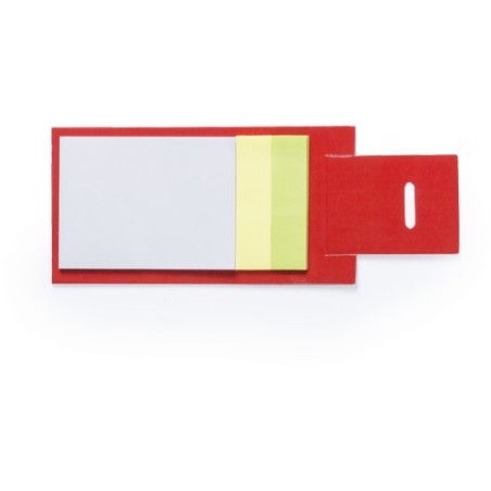 Porte Notes Personnalisé Éco-responsable Novich Matières : carton Couleurs : rouge personnalisation sur mesure