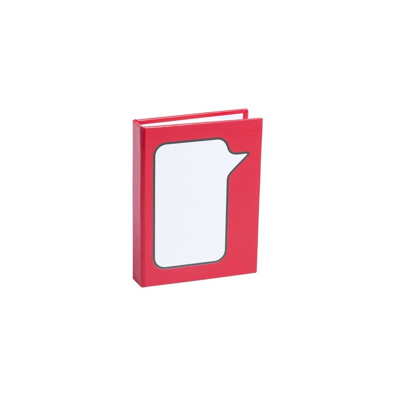 Bloc Notes Personnalisé Éco-responsable Dosan Matières : carton recyclé Couleurs : rouge marquage laser ultra précis