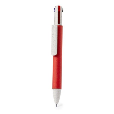 Stylo Bille Éco-responsable Personnalisé 4 Couleurs Surtum Matières : carton recyclé Couleurs : rouge