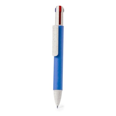 Stylo Bille Éco-responsable Personnalisé 4 Couleurs Surtum Matières : carton recyclé Couleurs : bleu impression haute définition