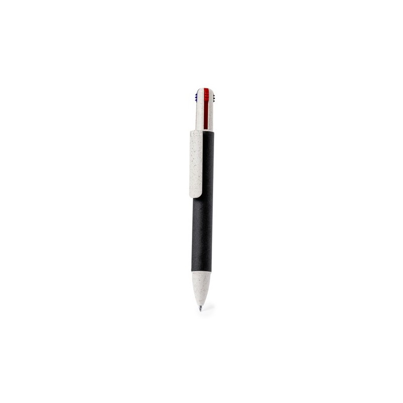 Stylo Bille Éco-responsable Personnalisé 4 Couleurs Surtum Matières : carton recyclé Couleurs : bleu objet publicitaire robuste
