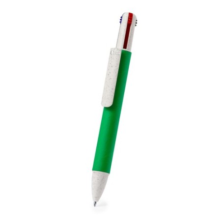 Stylo Bille Éco-responsable Personnalisé 4 Couleurs Surtum Matières : carton recyclé Couleurs : bleu cadeau affaires élégant