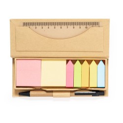 Set Éco-responsable de Papeterie Personnalisée de Bureau Alisio pas cher Matières : carton recyclé Couleurs : naturel