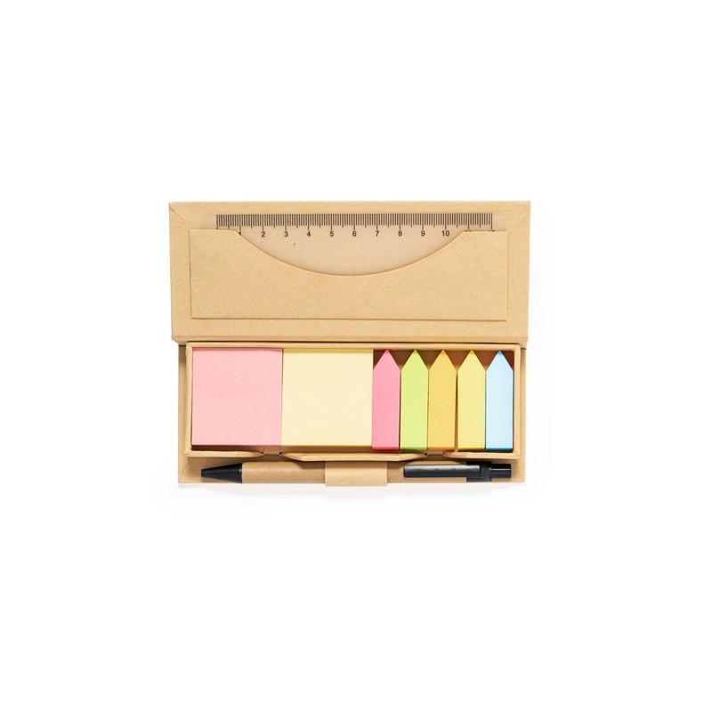 Set Éco-responsable de Papeterie Personnalisée de Bureau Alisio pas cher Matières : carton recyclé Couleurs : naturel